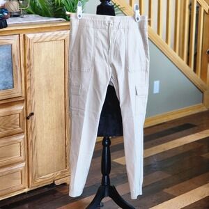 Bevy FLOG CUFFED CARGO PANTS SIZE 30  Med Women's‎ 10/12 Drawstring Stretch Fit